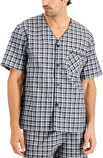 Men's Short Sleeve Nightwear Pajama, Short PJ Set